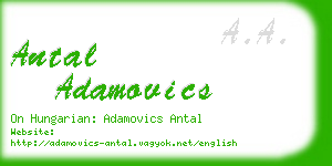 antal adamovics business card